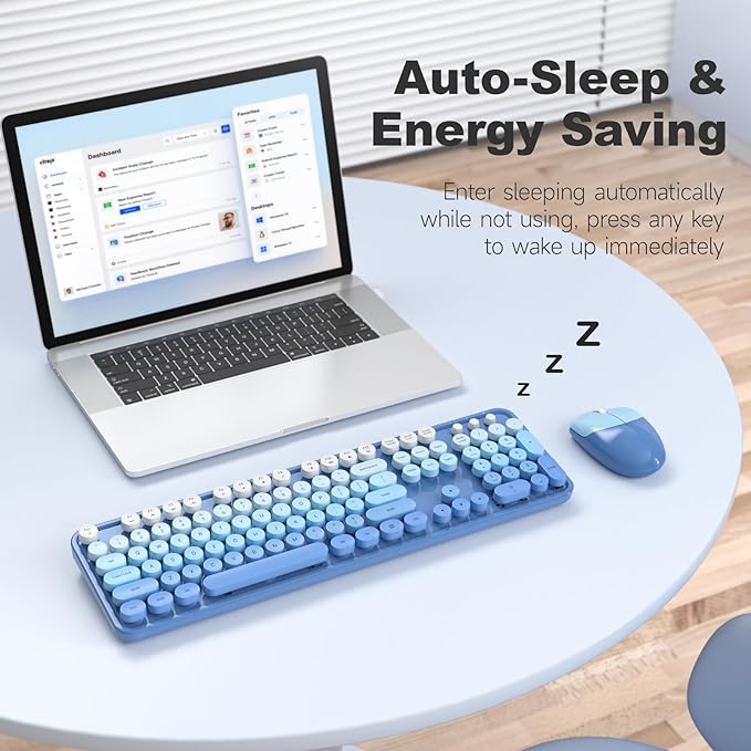 MOFII Wireless Keyboard and Mouse Combo, Full Size 2.4G Plug and Play - Image 5
