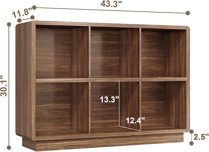 ChooChoo 6 Cube Storage Organizer, Wooden Bookcase - Image 3