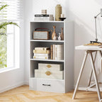 LOKO 4-Tier Bookcase with Storage Drawer, Modern Organizer Display Storage - Image 5