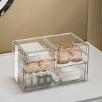 ZHIAI Stackable Storage Drawers, Acrylic Bathroom Counter Organizer Clear - Image 3