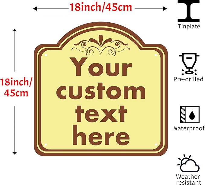 Custom Sign, Custom Indoor/Outdoor Decorative Sign，Aluminum Weatherproof Metal - Image 2