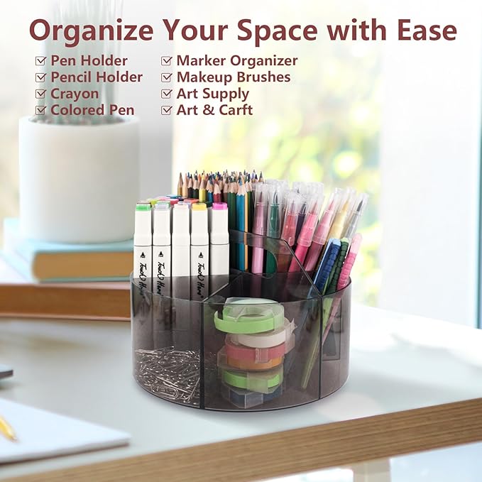 Absonic Acrylic Pen Holder Crayon Organizer - Image 8