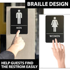 USA Made - Men's and Women's Restroom Signs ADA-Compliant Bathroom Door Signs - Image 6