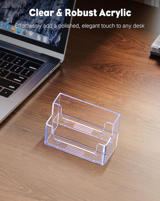 Uniclife 2 Pack Acrylic Business Card Holder - Image 5