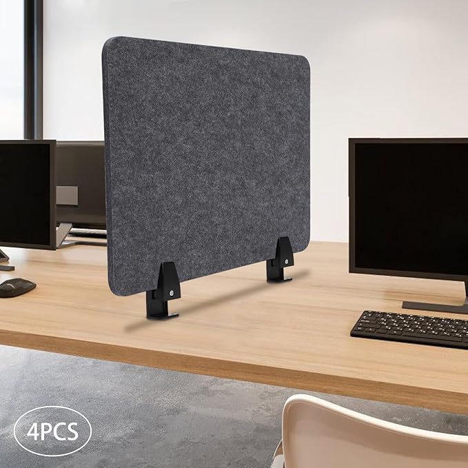 4pcs Privacy Panels, Standing Desk Divider, Desktop Office Furniture Partitions - Image 9