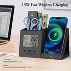 TopMade Wireless Charger with Pen Remote Holder, Digital Thermometer and - Image 4