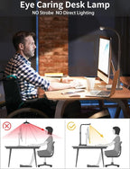 AKRRYR LED Desk Lamp for Home Office, Double Head 24W - Image 5