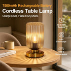 lightround cordless table lamp for bedroom, touch stepless shown in use