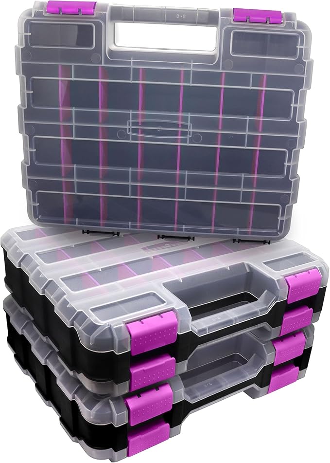 Tools Organizer Box Small Parts Storage Box 50-Compartment Double Side Hardware - Image 8