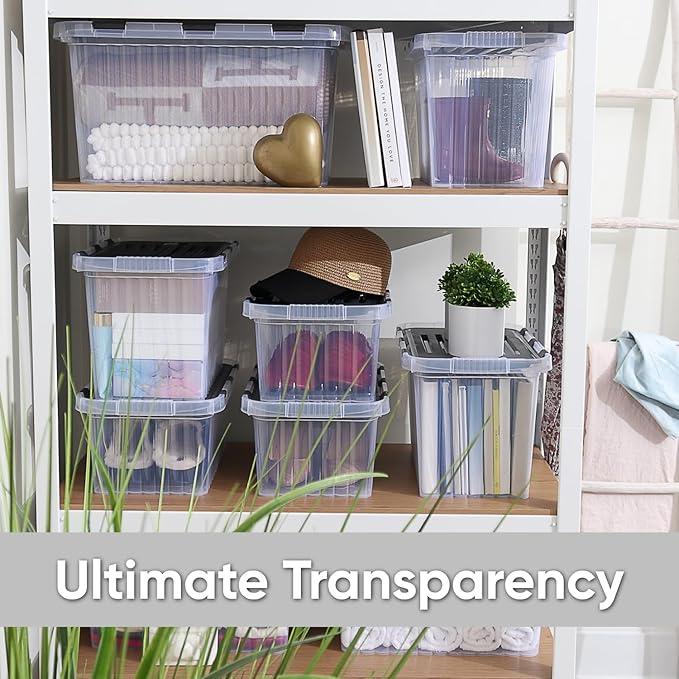 Superio Storage Bins with Lids, Stackable Totes, BPA Free, Odor Free, Organizer - Image 6