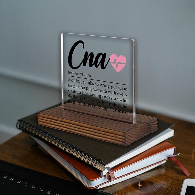 CNA Appreciation Gift Desk Sign, Thank You Plaque - Image 2