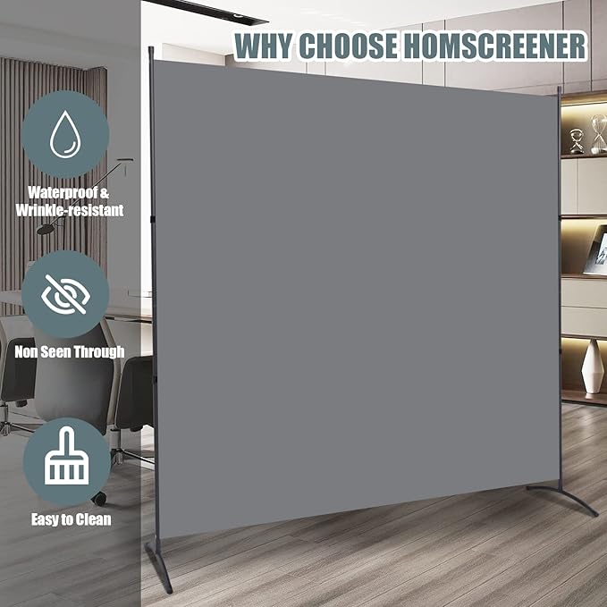 Room Divider Single Panel Privacy Screen, Thickened Fabric 6FT Room Divider - Image 3