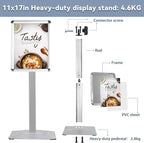 STANDNEE Heavy-duty Poster Stand Holder 11"x 17" Pedestal Floor Standing Sign - Image 3