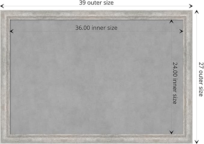 Amanti Art Silver Framed Magnetic Board 27x39 Large Vision Board - Image 4