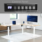 VIVO Electric Corner 75 x 63 inch L-Shaped Standing Desk, Memory Height - Image 6