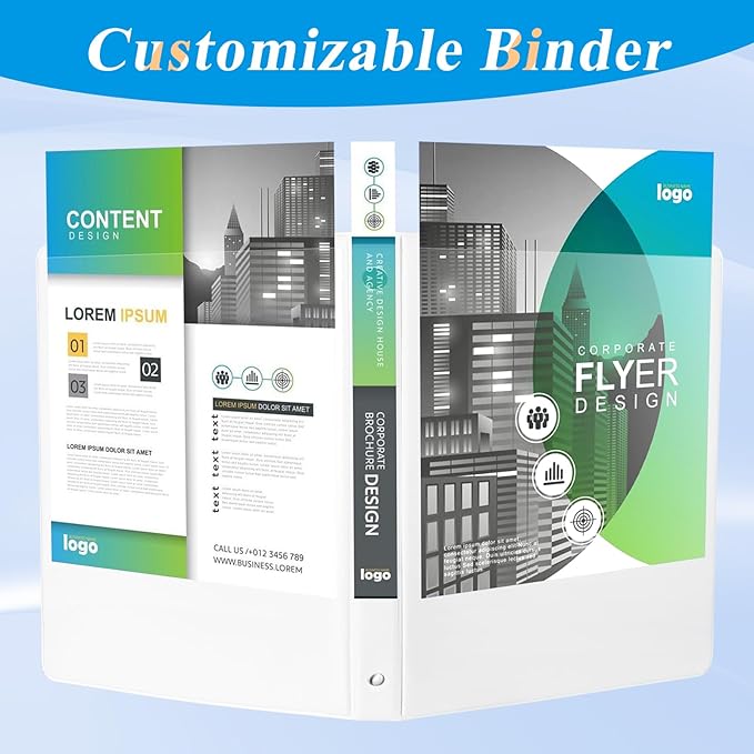 CIXILDTS 1-inch Round Ring Binder, Durable 1" 3 Ring Binder Fit Letter Size - Image 6