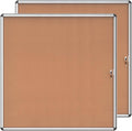 Mifuro 2 Pack 38"x38" Enclosed Bulletin Board, Lockable Weather-Resistant by MifuroOfficeProduct
