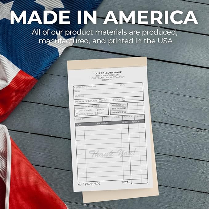 Custom 4.25" x 7" Carbonless NCR Books in 2-Part Duplicate Invoices, Work Orders - Image 5