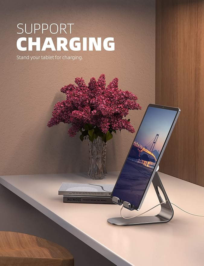 Lamicall Tablet Stand Adjustable, Tablet Stand : Desktop Stand Holder Dock - Image 4