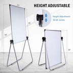 UIFER Stand White Board, Double Sided Magnetic Dry Erase Board Height - Image 3