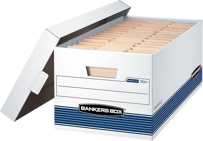 Bankers Box 20 Pack STOR/FILE Medium-Duty File Storage Boxes, Lift-Off Lid - Image 4