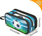 BOENLE Custom Soccer Ball on Field Pencil Case Box Boys Girls Personalized Name - Image 4