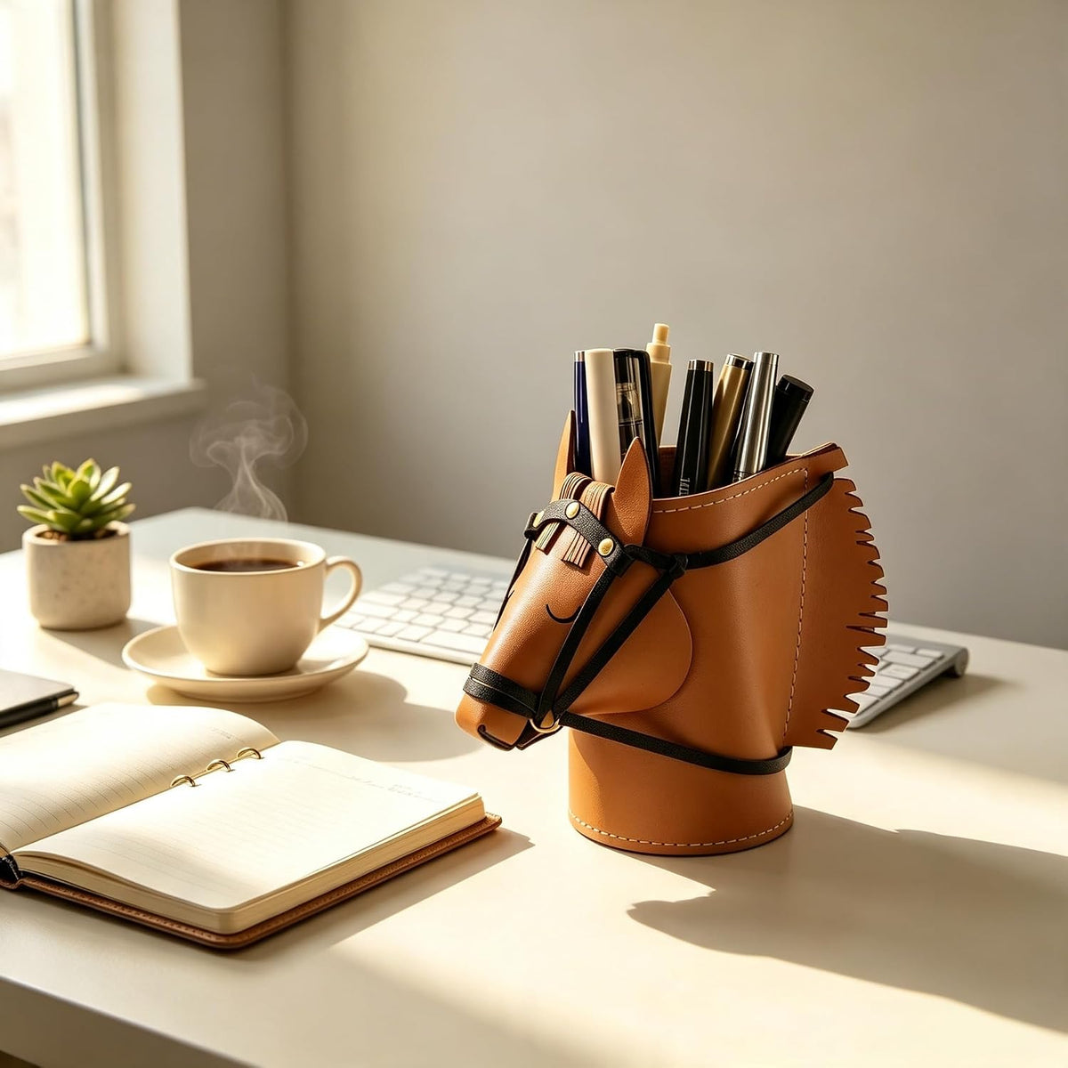 Cute Horse Pen Holder for Desk,Unique Decor for Office,Home,Gift,Accessory