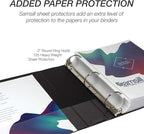 Samsill Durable 2 Inch Binder, Made in the USA, Round Ring Customizable Clear - Image 6