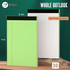 3 Pack Colored Legal Pads 8.5 x 11 Wide Ruled Note Pads, Perforated Lined Paper - Image 2
