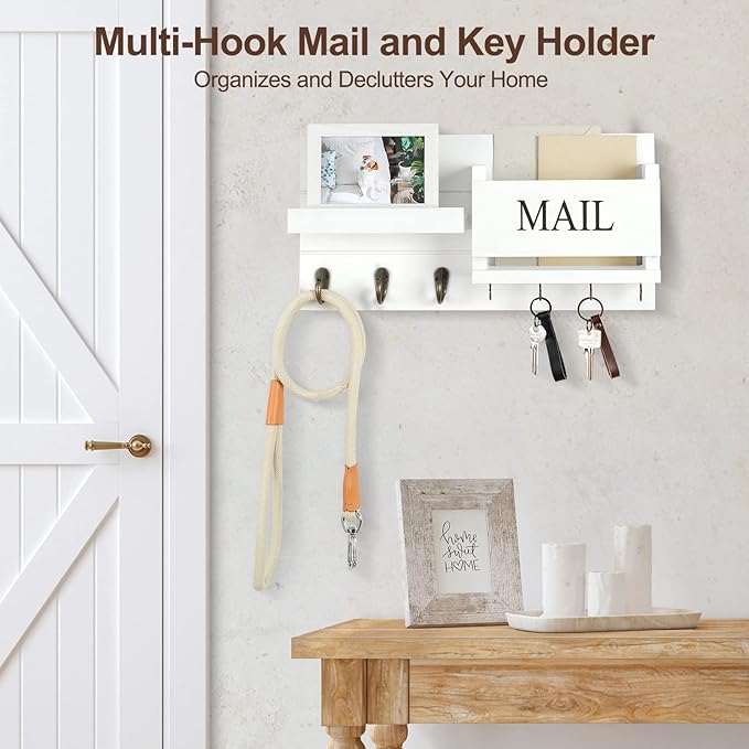 Lwenki Mail Organizer for Wall Mount – Key Holder - Image 4