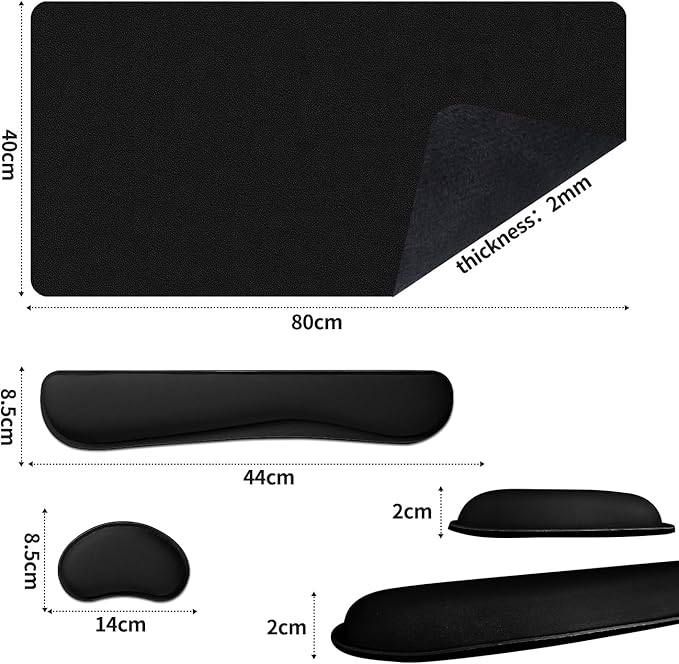 Leather Desk Pad, Non-Slip Desk Protector Mat, Leather Desk Blotter, Computer - Image 6