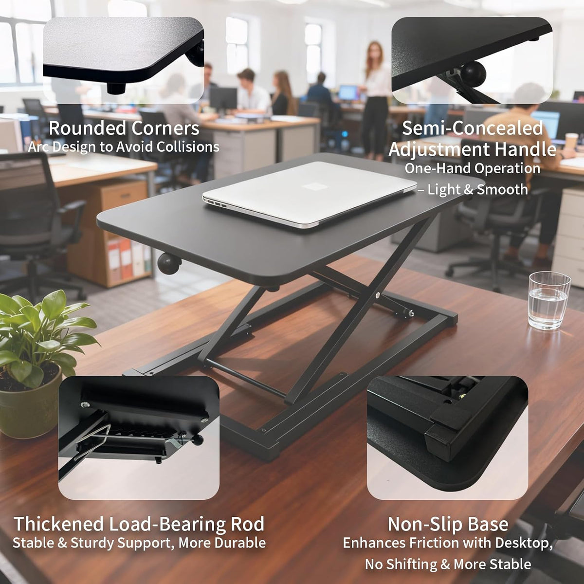 23.6 Inch Standing Desk Converter Adjustable Height