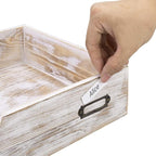 MyGift Rustic White Desktop Letter Tray - Image 6
