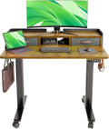 Claiks Standing Desk with Drawers, Adjustable Stand Up Electric Small Standing by CLAIKS