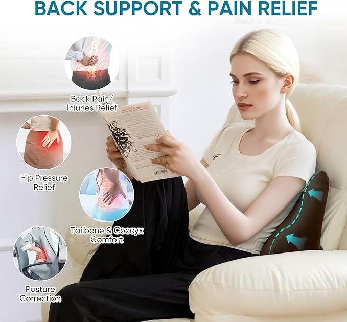 AHUAWA Lumbar Support Pillow for Recliner Chair and Couch, Memory Foam Back - Image 3