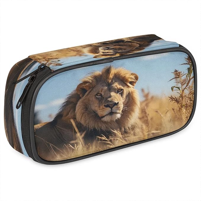 Pardick 3D Lion Pencil Case，Big Capacity Pencil Pouch Coin Pouch Stationery by Pardick