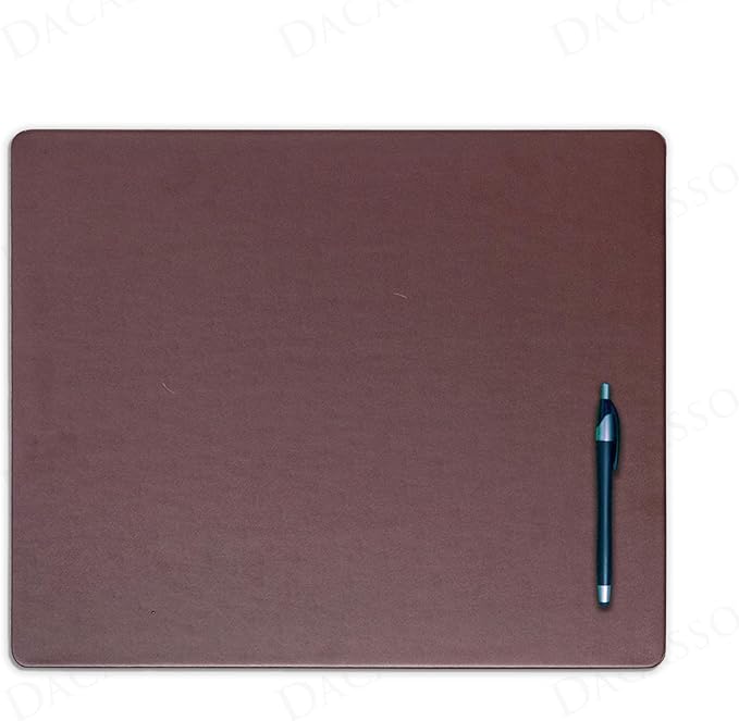 Dacasso 17" x 14" Brown Leatherette Luxury Conference Pad by Dacasso