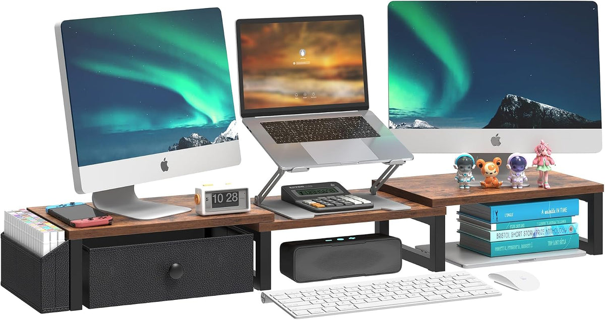 land·voi heavy duty dual monitor stand, holds 2, main product view