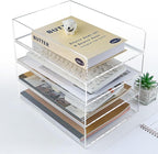 4 Pack Acrylic Paper Tray Organizer by Unknown