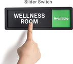 Wellness Room Sign – Privacy In Use / Available Slide Switch Sign, Premium - Image 4