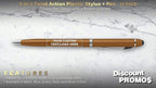 DISCOUNT PROMOS Custom Twist Action Plastic Stylus Pens, Personalized Bulk Pack - Image 2