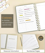 Lined Spiral Journal Notebook, A5 Hardcover Spiral Journals - Image 2