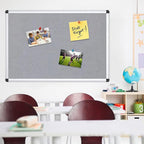 VIZ-PRO Notice Board Felt Gray, 48 X 36 Inches - Image 5