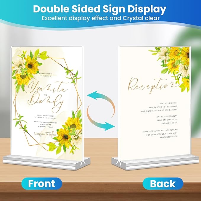 Acrylic Sign Holder 8.5x11, Plastic Flyer Display Holder - Image 5