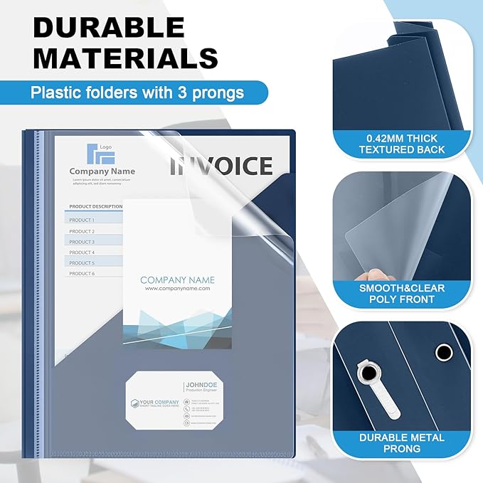 Teling 48 Pcs Clear Front Report Covers - Image 3