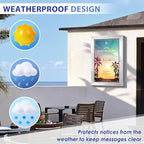 SWANCROWN Outdoor Lockable Gray Fabric Bulletin Board Shatter Resistant Display - Image 4