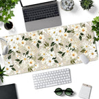 Daisy Floral Daisies Large Mouse Pad Watercolor Flowers Desk Mat, Washable - Image 2