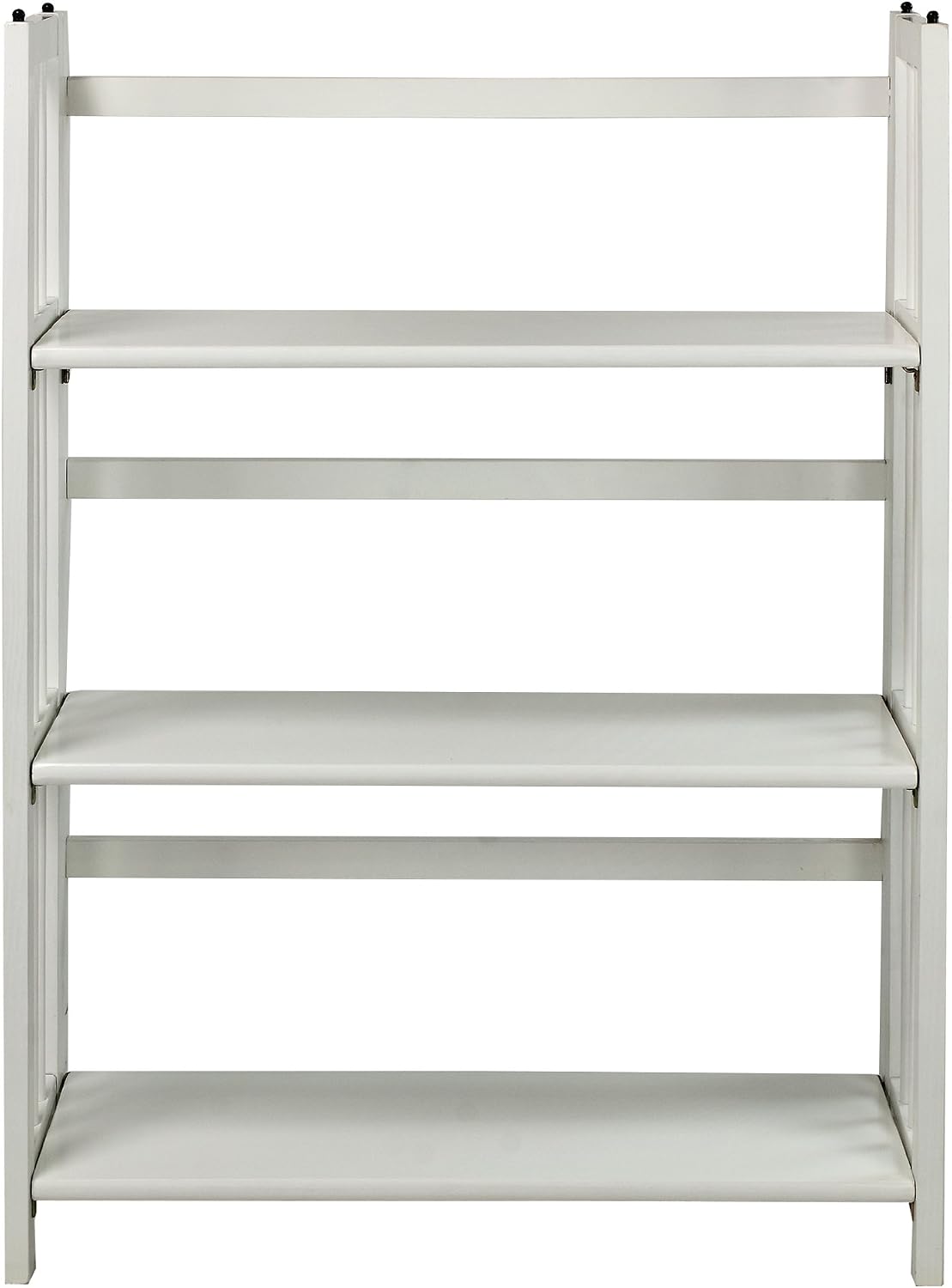Casual Home 3-Shelf Folding Stackable Bookcase (27.5" Wide)-White
