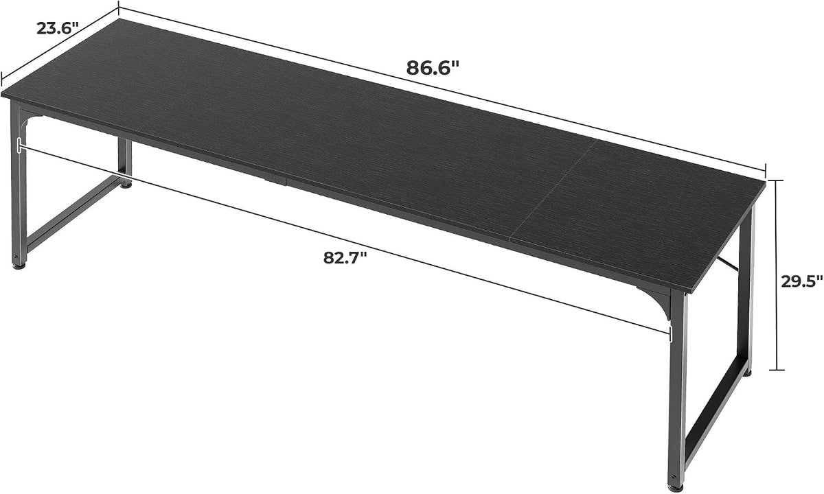 Huuger Computer Desk, 86.6 Inch Home Office Desk