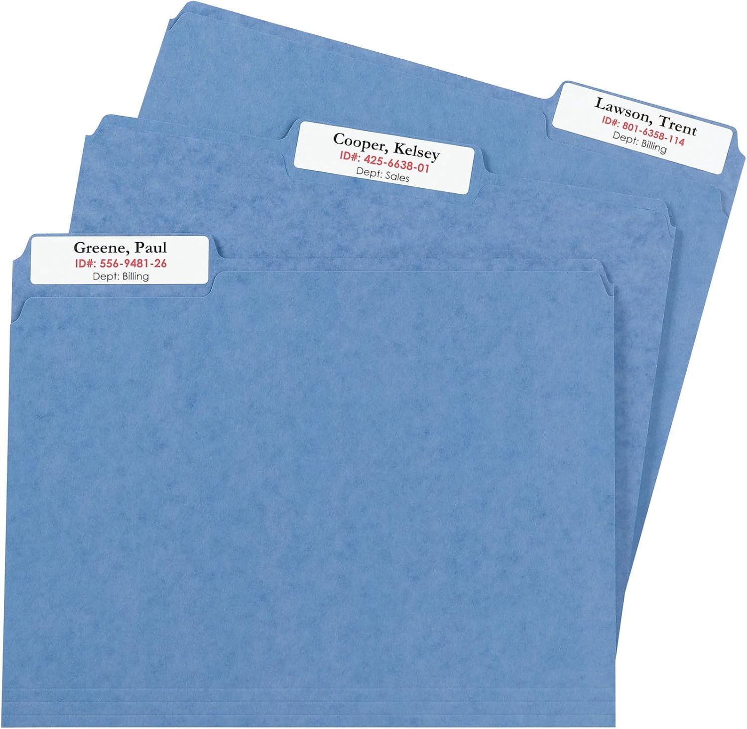 Avery TrueBlock Extra Large File Folder Labels, 15/16" x 3-7/16", 450 Printable Labels, White (5027)